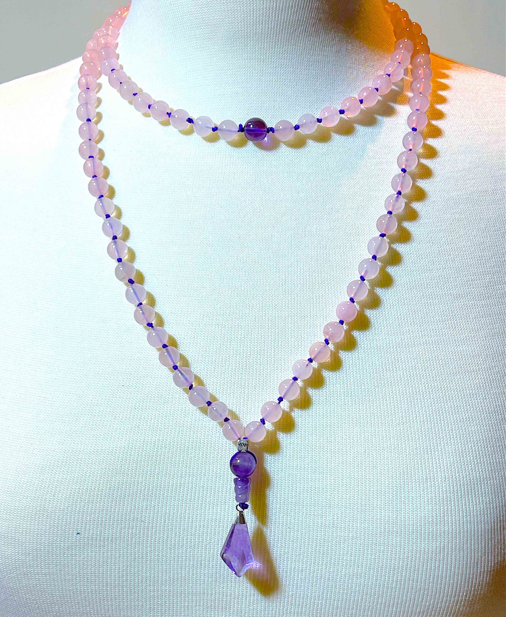 Rosequartz-amethyst-mala-necklace-amethyst-point-pendant-doubled1