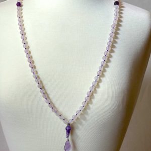 Rosequartz-amethyst-mala-necklace-amethyst-point-pendant-long-home-main